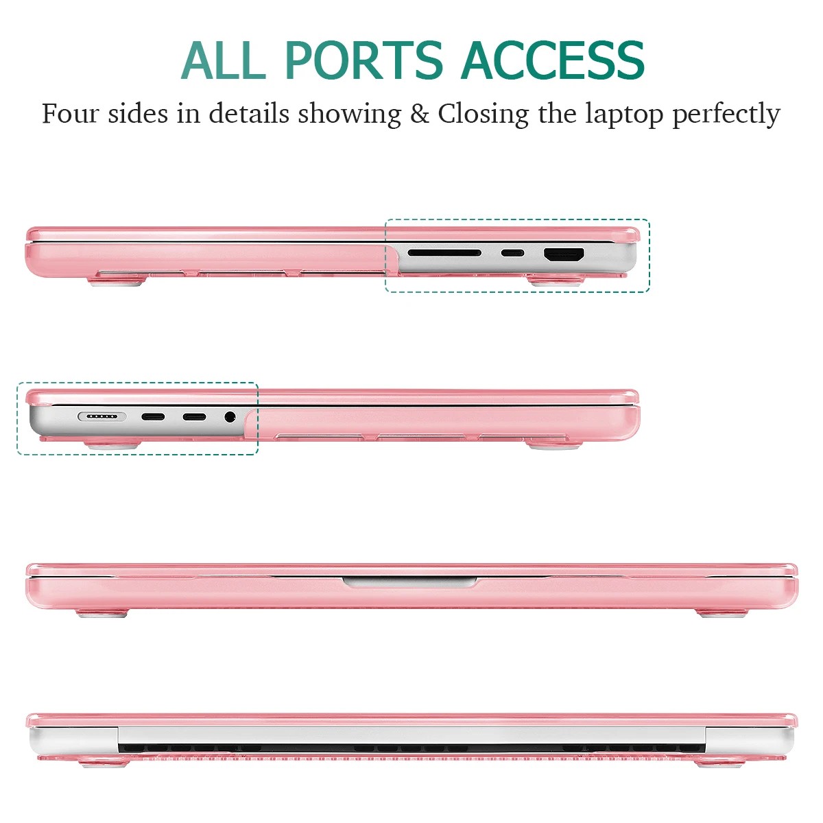 Чехол Crystal Clear Hard Shell для MacBook 2024 M4 Pro 14 16 M3 Air 13 15 A3113 A2941 A2681 M2 M1 A2337 A2338