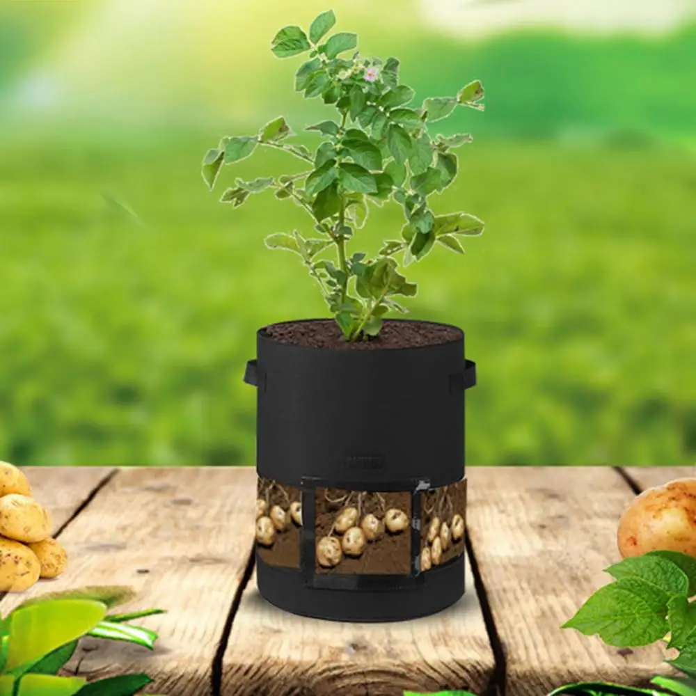 

Grow Bags 7/10 Gallon Plant Growing Bag Aeration Waterproof Potato Planting Bucket Pouch Garden Pots & Planters