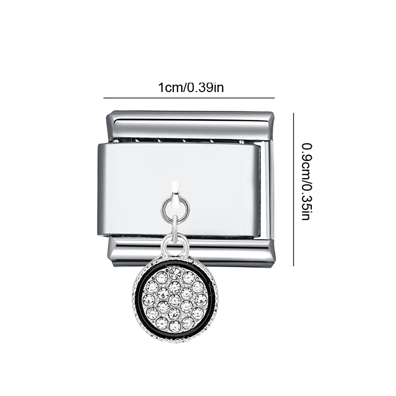 1PC Stainless Steel Charm Love Heart Cross Butterfly Pendant Italian Module DIY Splicing Links Bracelet Jewelry Findings