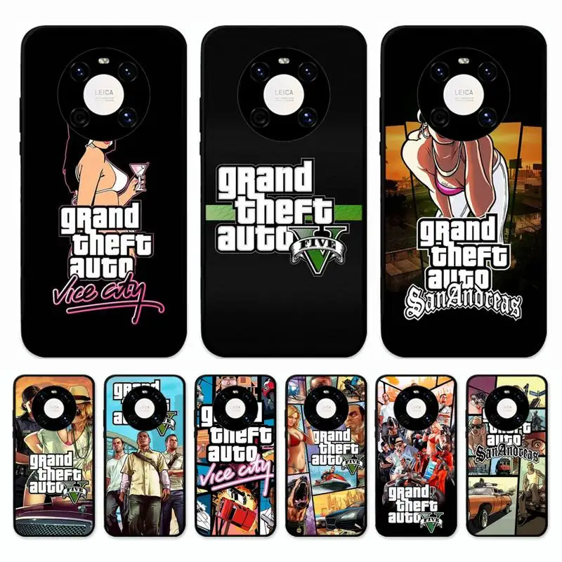 

Rockstar gta 5 Grand Phone Case for Huawei Mate 20 10 9 40 30 lite pro X Nova 2 3i 7se