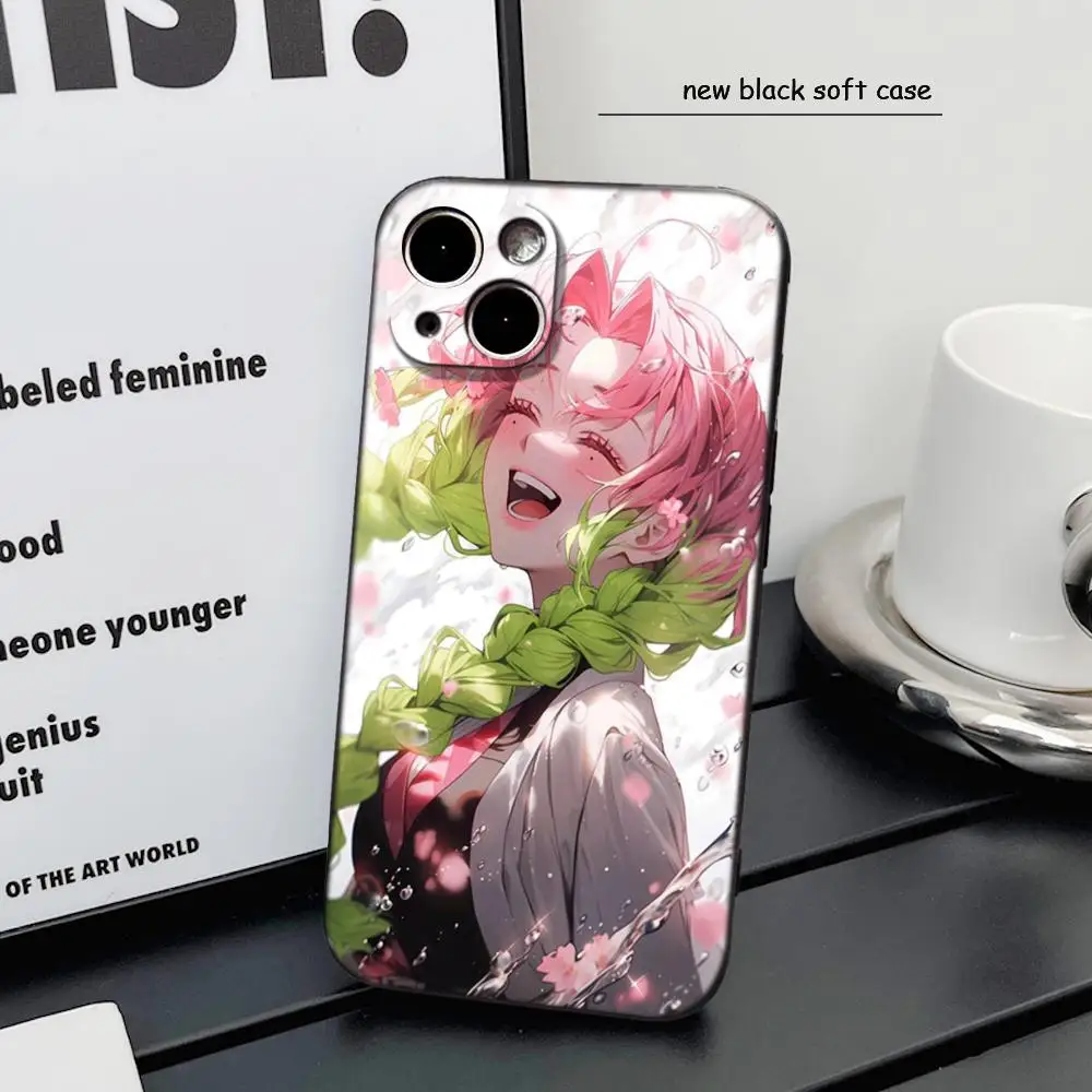 Фото Чехол для телефона D-Demon S-Slayer Mitsuri Obanai для iPhone 17 Air 16 15 14 Plus 13 12 11 Pro Max 16e, противоударный, прозрачный, HD, с защитной задней крышкой №5