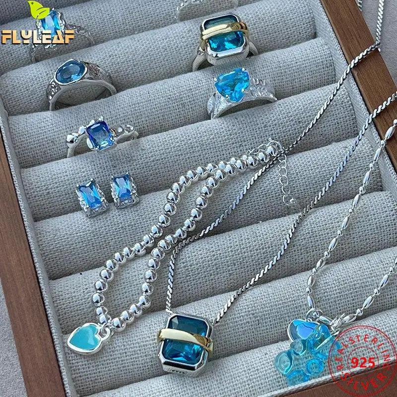 

Женский комплект из колье и серёг, из серебра 100% пробы