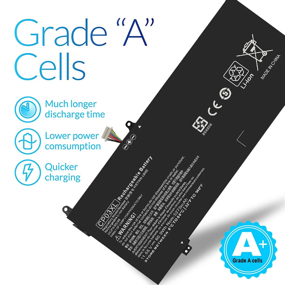 Аккумулятор LISCN 60 9 Вт/ч CP03XL для HP Spectre x360 13-ae049ng 13-ae040ng 13-ae011ur 13-ae052nr 13-ae006no 13-ae001ng HSTNN-LB8E