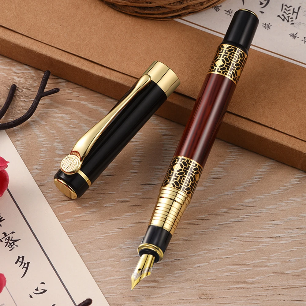 

Classic black office signature pen, smooth writing fountain pen，business neutral metal signature pen office stationery