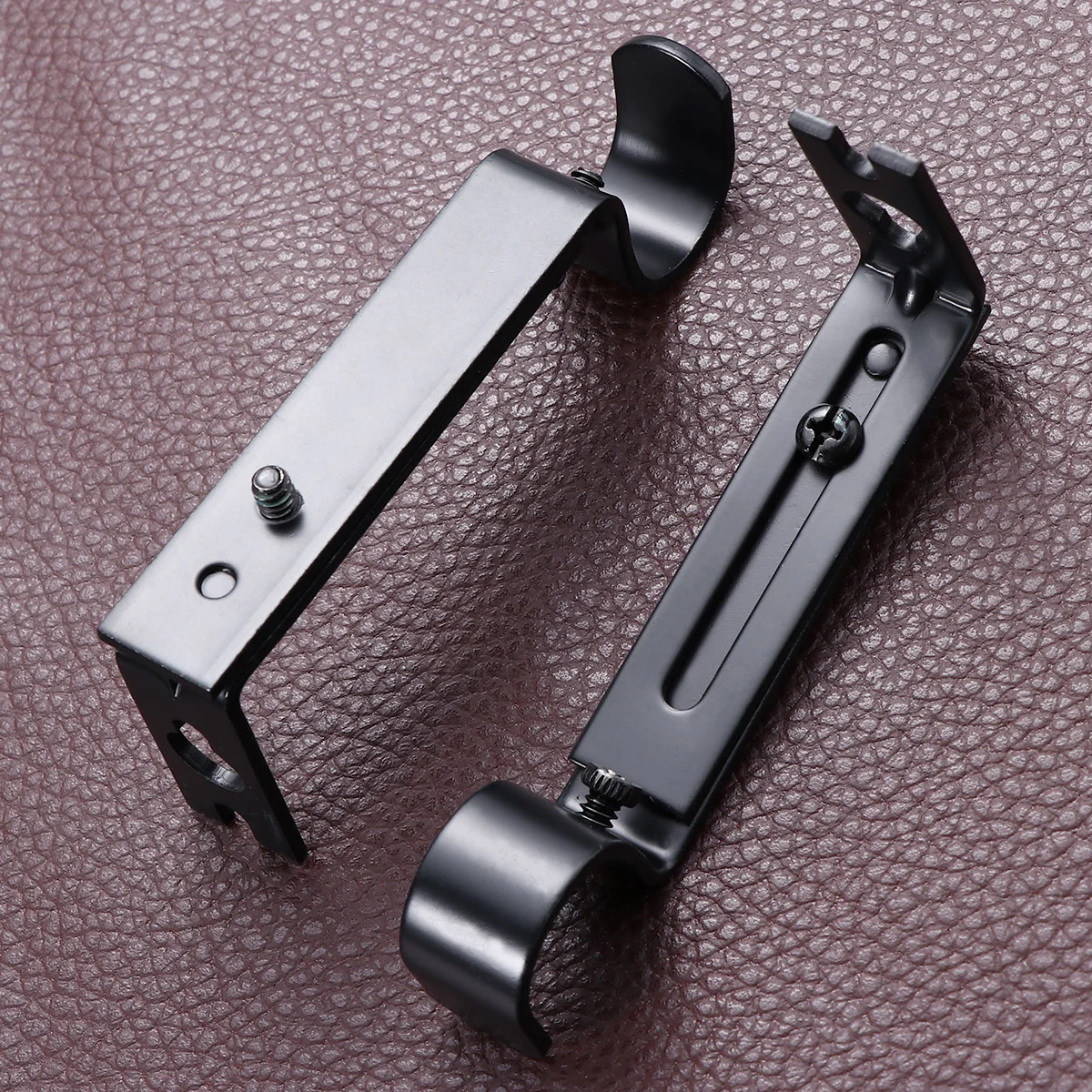 

2 PCS Retractable Heavy Duty Clothes Hanger Rack Adjustable Curtain Rod Wall Bracket Hooks