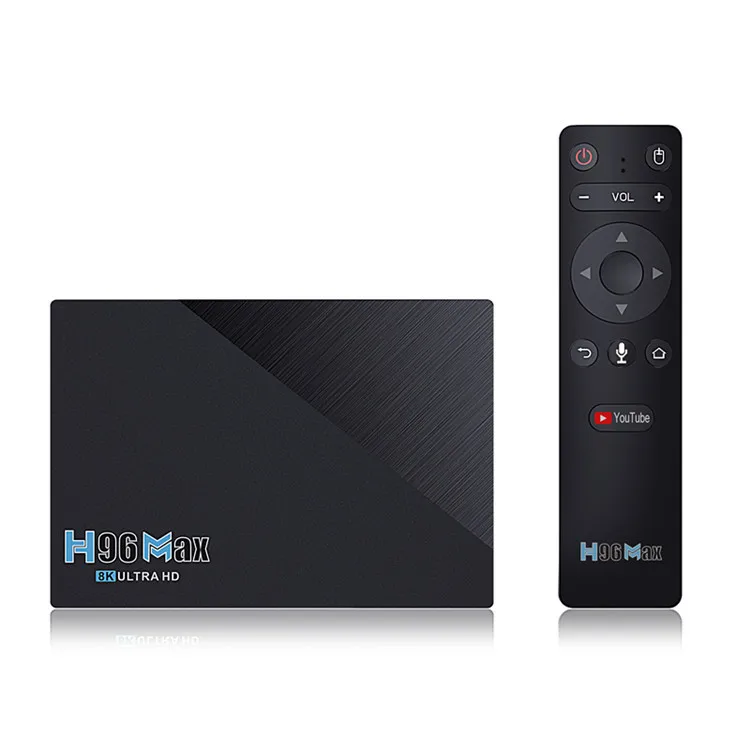 Черный H96 MAX RK3566 Android 11.0 TV Box Smart Set Top 8K Медиаплеер с Wi-Fi 2 4G