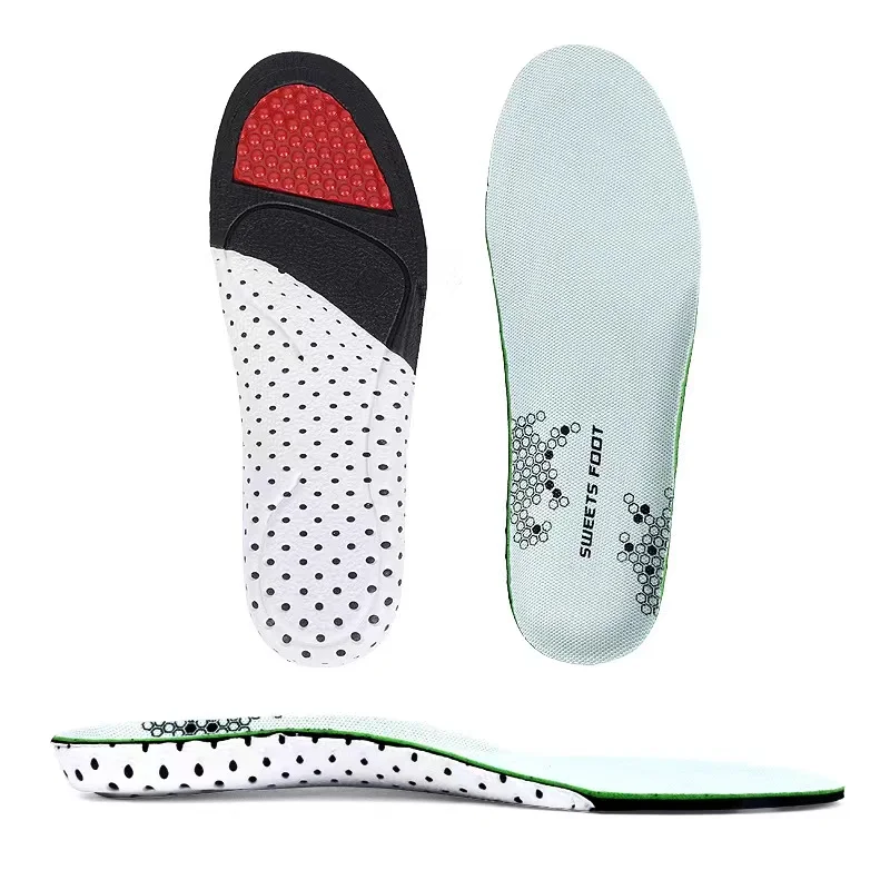 High-elastic shock-absorbing insole unisex sports running breathable soft full pad with arch support