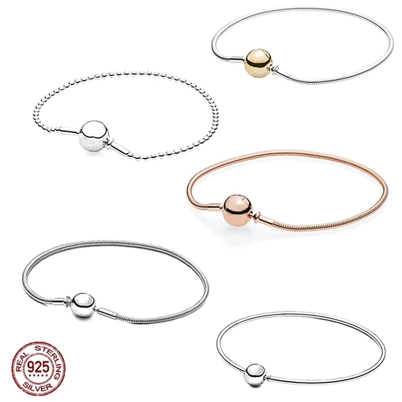 

Браслет из серебра 2022 пробы с гладкими бусинами