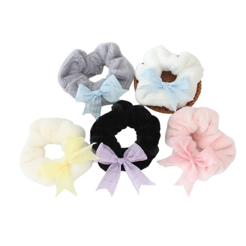 

Милые кавайные плюшевые кольца для волос в виде кишечника, бант, кольцо на голову, милый головной убор для девочек, аксессуары для волос, нар...