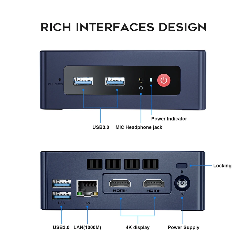 Beelink Mini S Windows 11 Intel Celeron N5095 Мини ПК DDR4 8 ГБ 128 16 256 SSD Настольный игровой компьютер VS U59