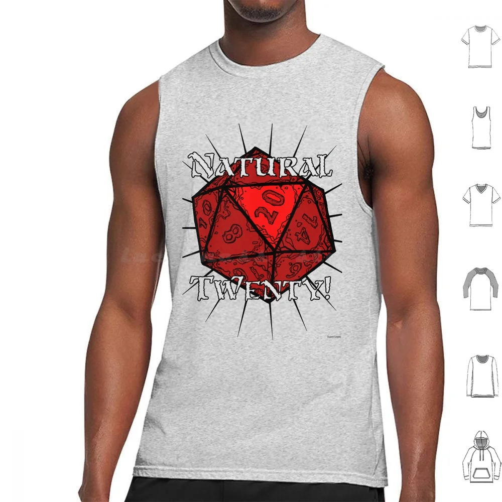 

Natural 20! Red Edition Tank Tops Vest Sleeveless And Dnd Adnd Osr Rpg D20 Critical Critical Hit Crit Dice Die