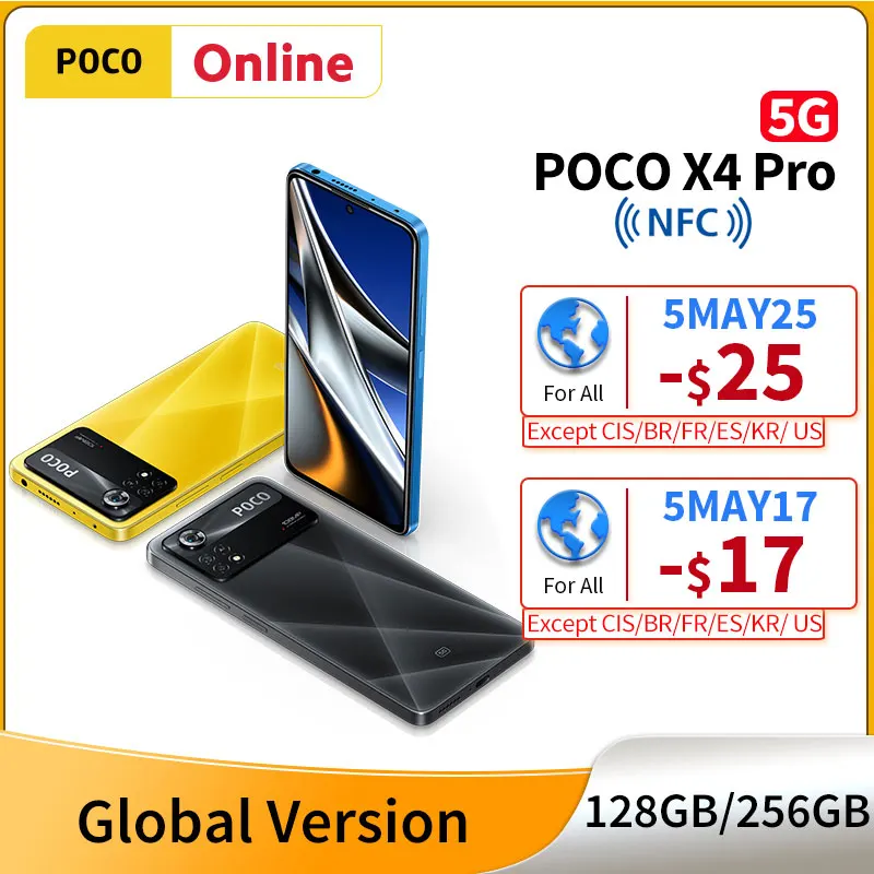  POCO X4 Pro 5G 128ГБ, тройная камера 695 МП, 67 Вт, турбо-зарядка, процессор Snapdragon 120, Гц, AMOLED 
