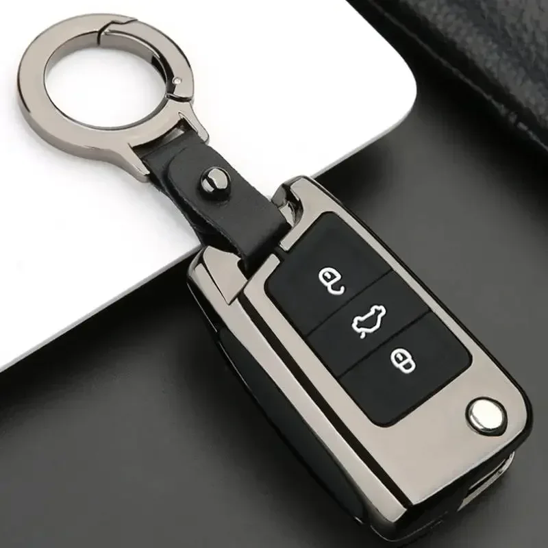 Чехол для автомобильного ключа Volkswagen VW Polo Golf Passat Beetle Tiguan Skoda Octavia Kodiaq Seat Leon Altea