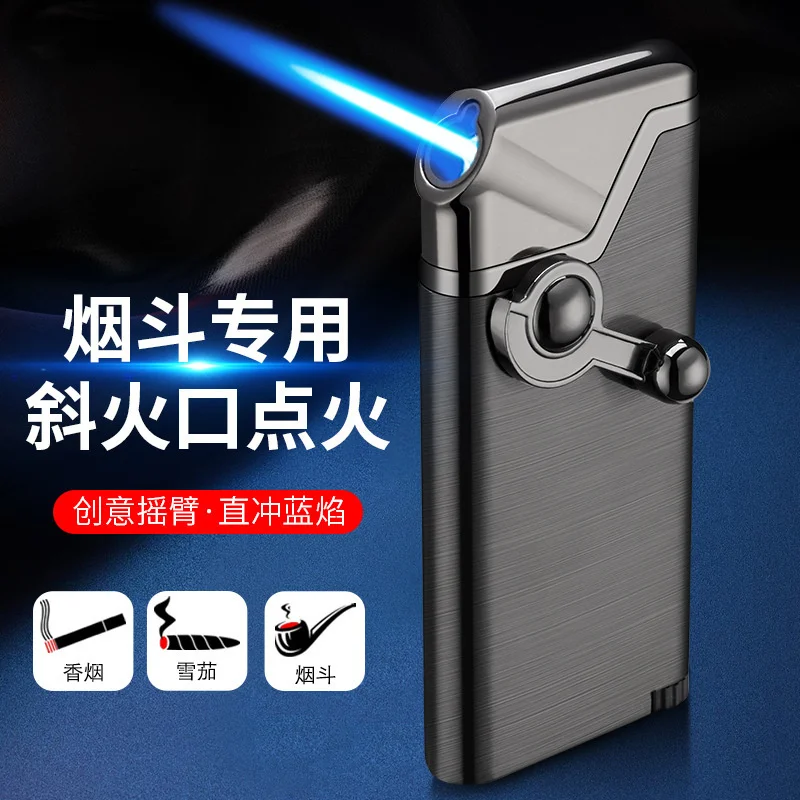 

New Windproof Creative Gas Butane Lighter Cigarette Cigar Pipe Artifact Men's Small Gift Metal Fire Portable Carry