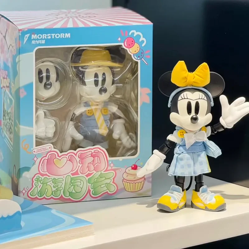 Фото Коллекционная подвижная фигурка Микки и Минни Маус от Morstorm Disney, модная игрушка, настольное украшение, коллекционный предмет для взрослых, для демонстрации №2