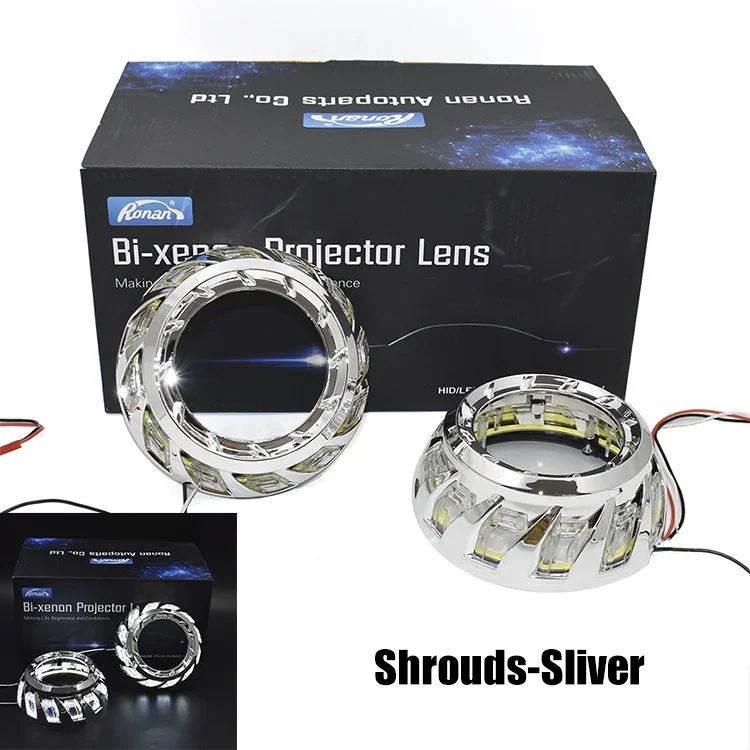 

Дневные ходовые огни Ronan, 2 шт., 110 мм, белый кожух «ангельские глазки», 12 В, дневные ходовые огни для проекторов 2,5, 3,0 дюймов, линзы для модификации автомобиля