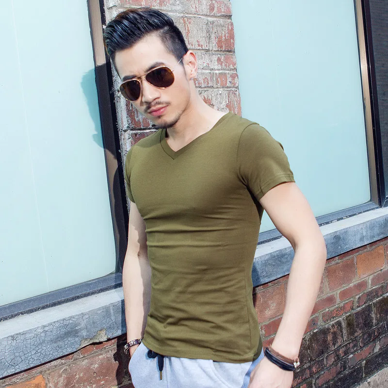 

Мужская Летняя трендовая футболка Корейская версия свободного кроя в гонконгском стиле пятиконечная Мужская футболка с коротким рукавом