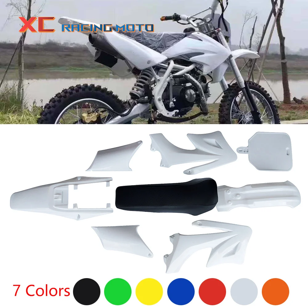 

Motorcycle Front And Rear Fender Number Plate With Cushion Fairing 8 Pcs Kit For Apollo ORION 70CC 110CC 125CC 150CC Motocross