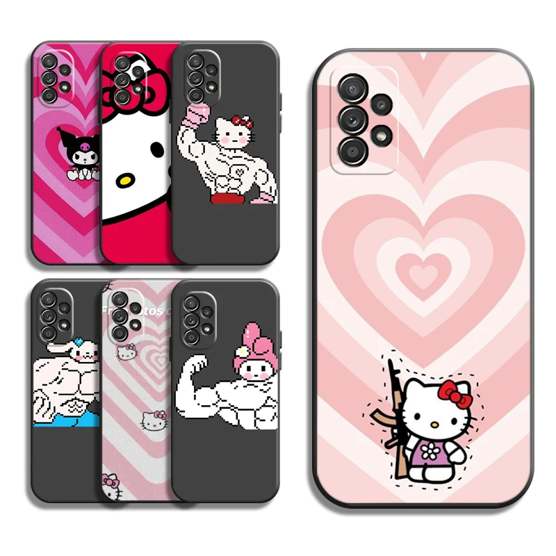 

Hello Kitty Cute Phone Cases For Samsung Galaxy S22 S22 Ultra S20 Lite S20 Ultra S21 S21 FE S21 Plus Ultra Funda Soft TPU
