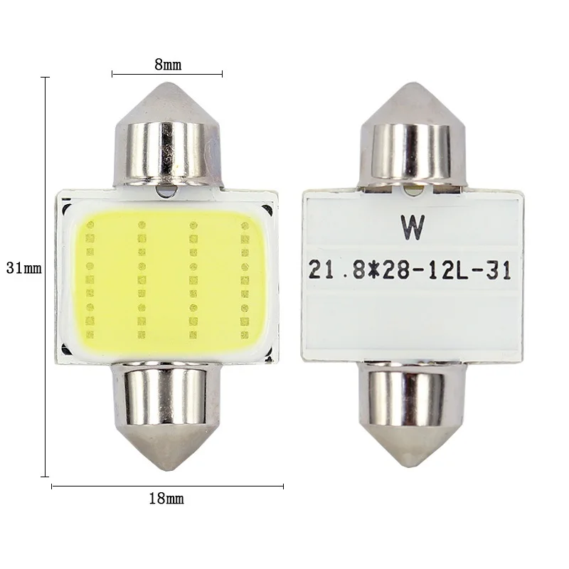 

1x C10W C5W LED COB Festoon 31 мм 36 мм 39 мм 41/42 мм 12 В белые лампы для автомобилей номерной знак внутренняя лампа для чтения 6500K 12SMD