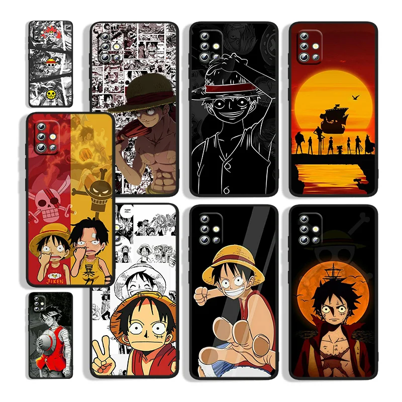 

Anime One Piece Luffy For Samsung A73 A72 A71 A53 A52 A51 A41 A33 A32 A31 A22 A21S A13 A12 A03S A02 5G Black Phone Case