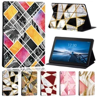 shape pattern tablet case for lenovo tab m7m8m10e10 10 1smart tab m10 fhd plus anti dust casual pu leather stand cover case