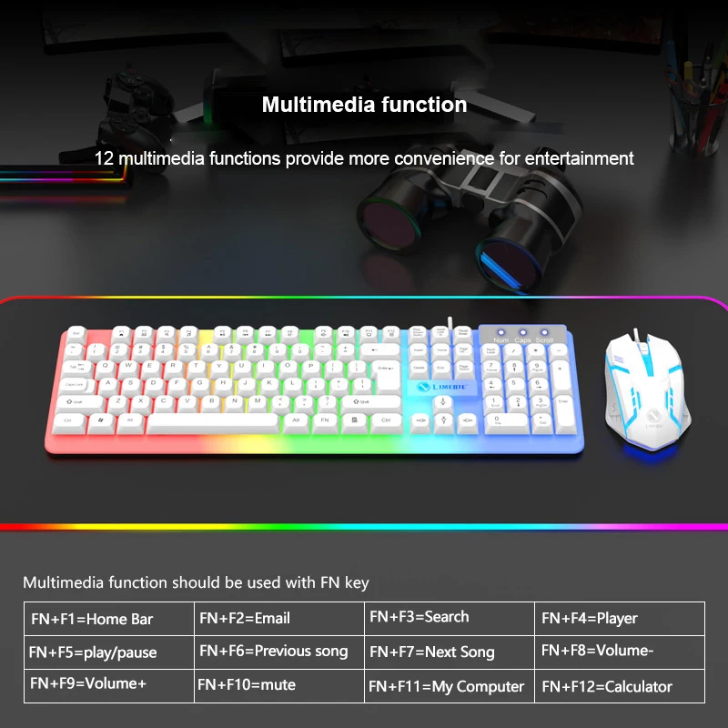 Механическая клавиатура и мышь набор с возможностью горячей замены игровая