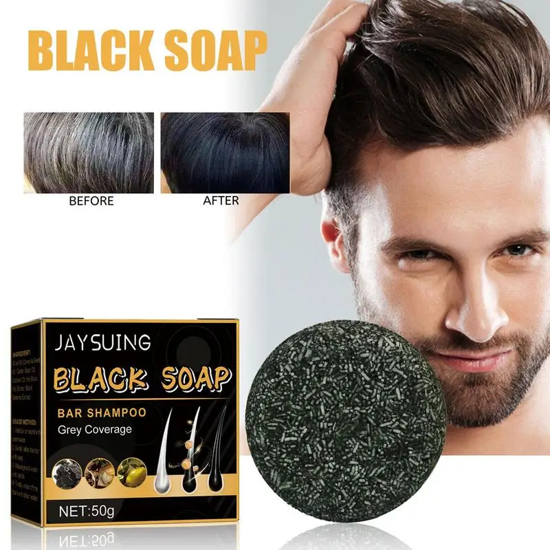

Hair Darkening Shampoo Bar Gray Hair Coverage Black Soap For Men Natural Organic Nourishing Shampoo Soap For White Hair Beard