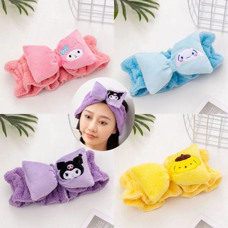 

Повязка на голову с вышитым бантом и мимелоди Kuromi Cinnamoroll Kitty
