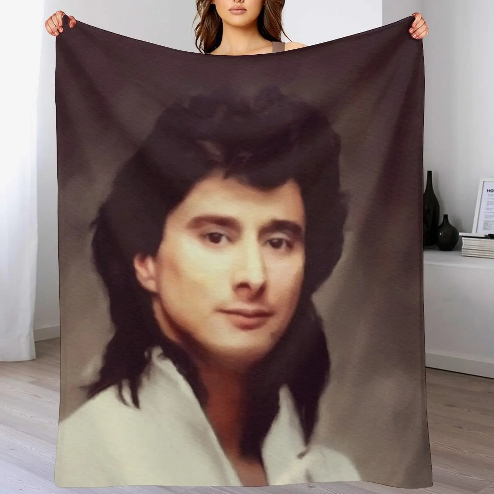 Фото Плед из искусственного меха Steve Perry, Music Legend, мягкий и теплый, для кровати №1