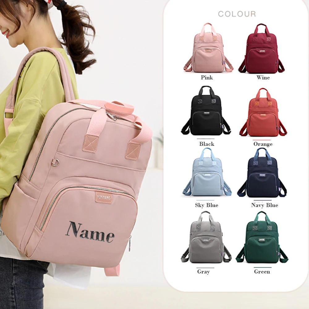 Embroidery Name Large Capacity College School Bag Hight Quality Personalized Monogram/Name Women's/Men'sTravelling Backpack