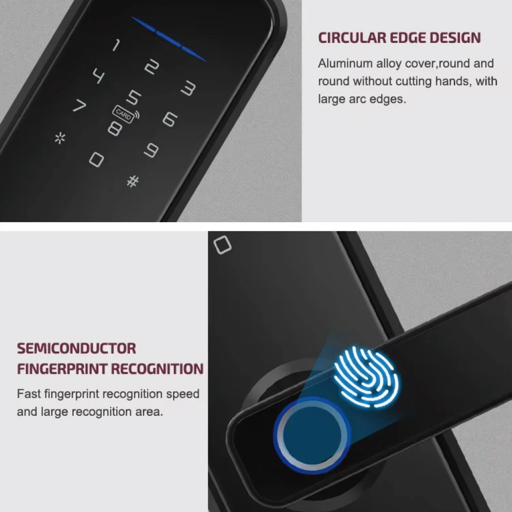 TYSH Security Digit Электрическая электронная ручка Цифровая Tuya Cerraduras Inteligentes Con Wifi Ключи