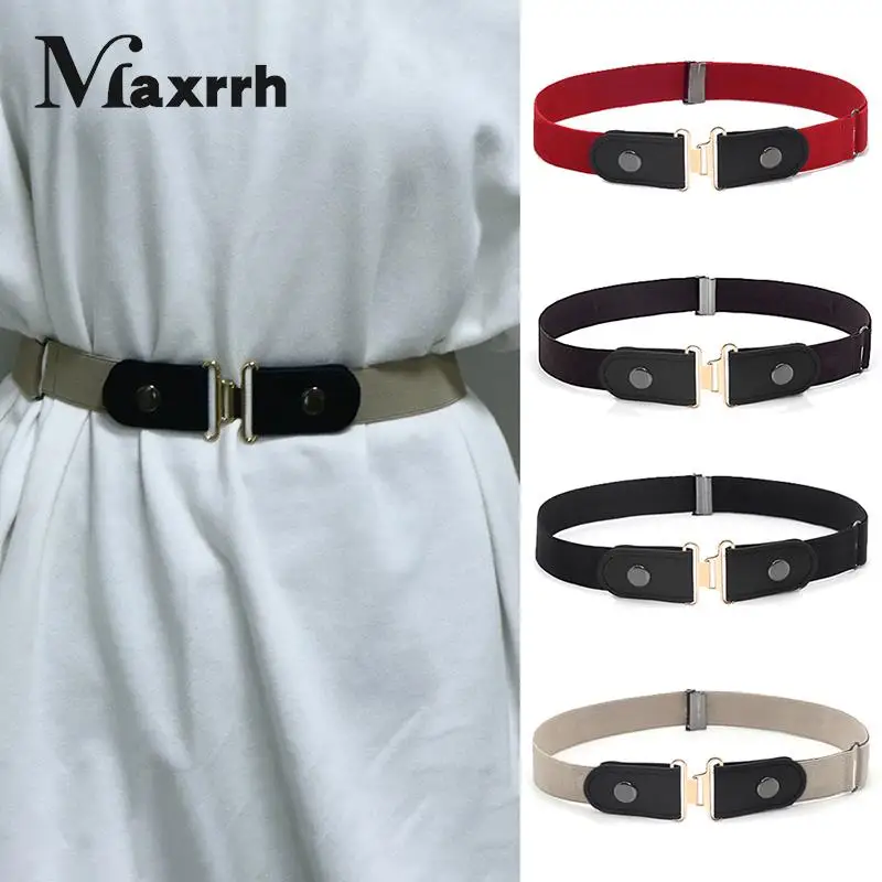 

Women Buckle Stretch Belt Belt Invisible Elastic Waist Belt Unisex Jeans Pants