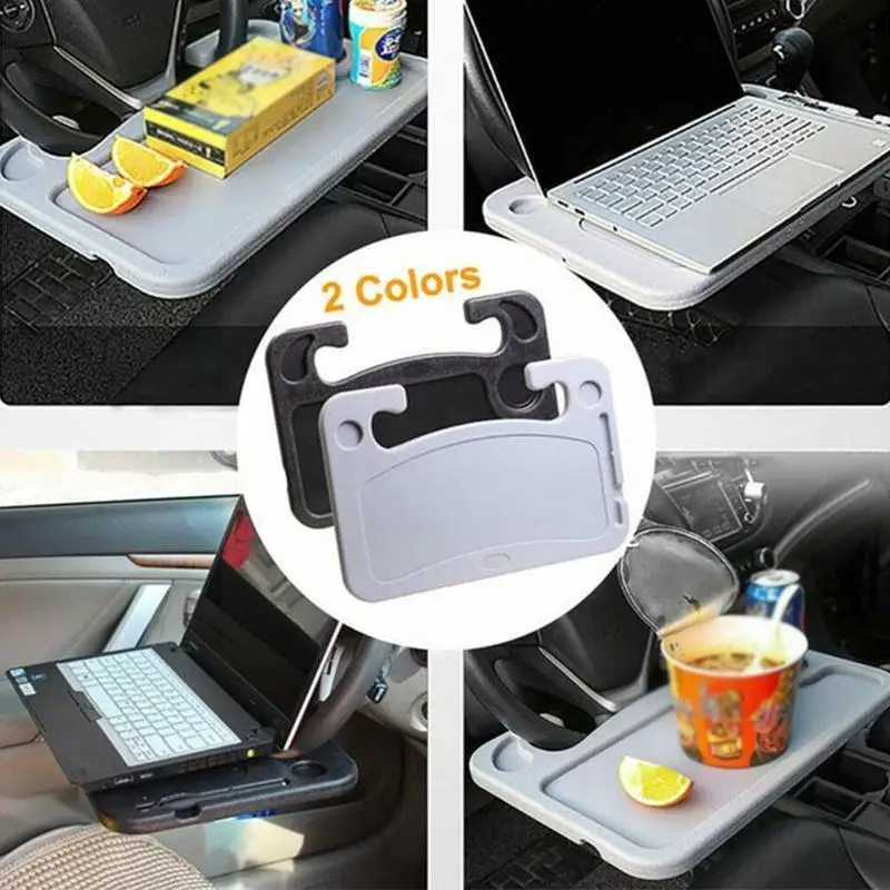Car Laptop Computer Table Car Desk Coffee Holder Portable Work Tray Seat Drink Accessories Auto Universal Eat Goods B5J5 images - 6