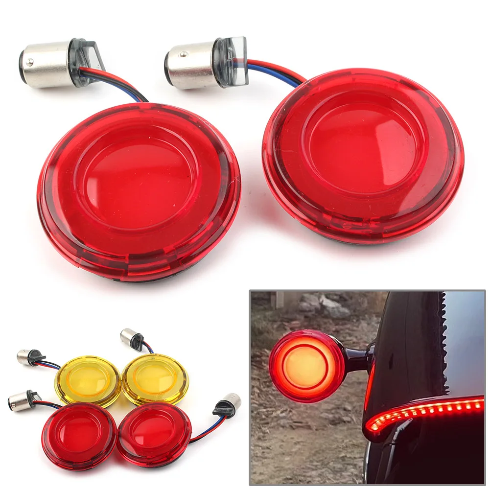 

1157 Motorcycle Bullet Style LED Front Turn Signal Light For Harley Dyna Sportster XL883 Touring FLHTK FLTRX