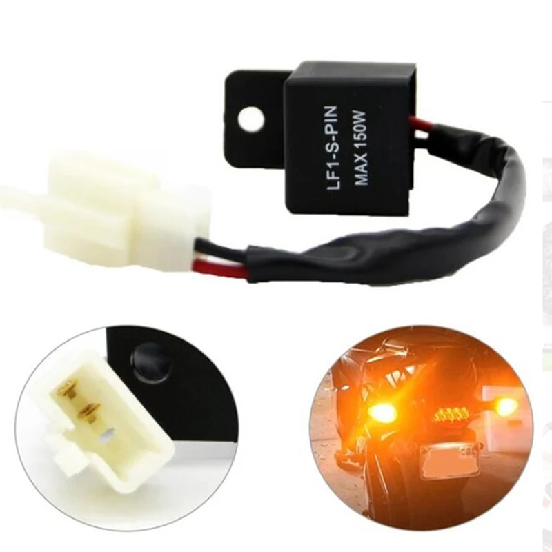 

Car motorcycle switch Adjustable LED Turn Signal Indicator Blinker Light Flasher Relay for most 12V For Yamaha Honda KTM Aug2