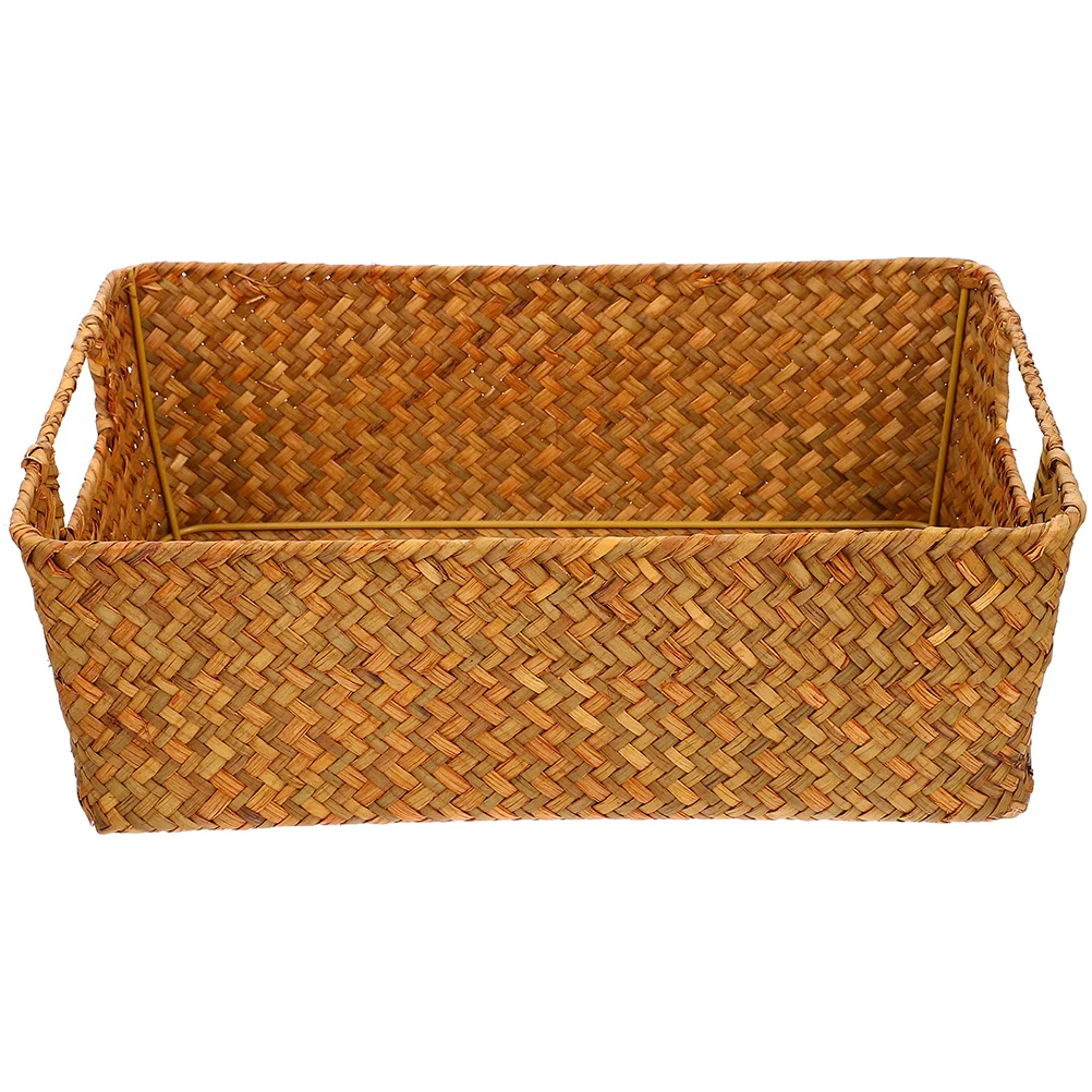 

Basket Storage Baskets Woven Wicker Rattan Hyacinth Water Fruit Tray Snack Box Seagrass Bread Bins Container Bowl Rectangular