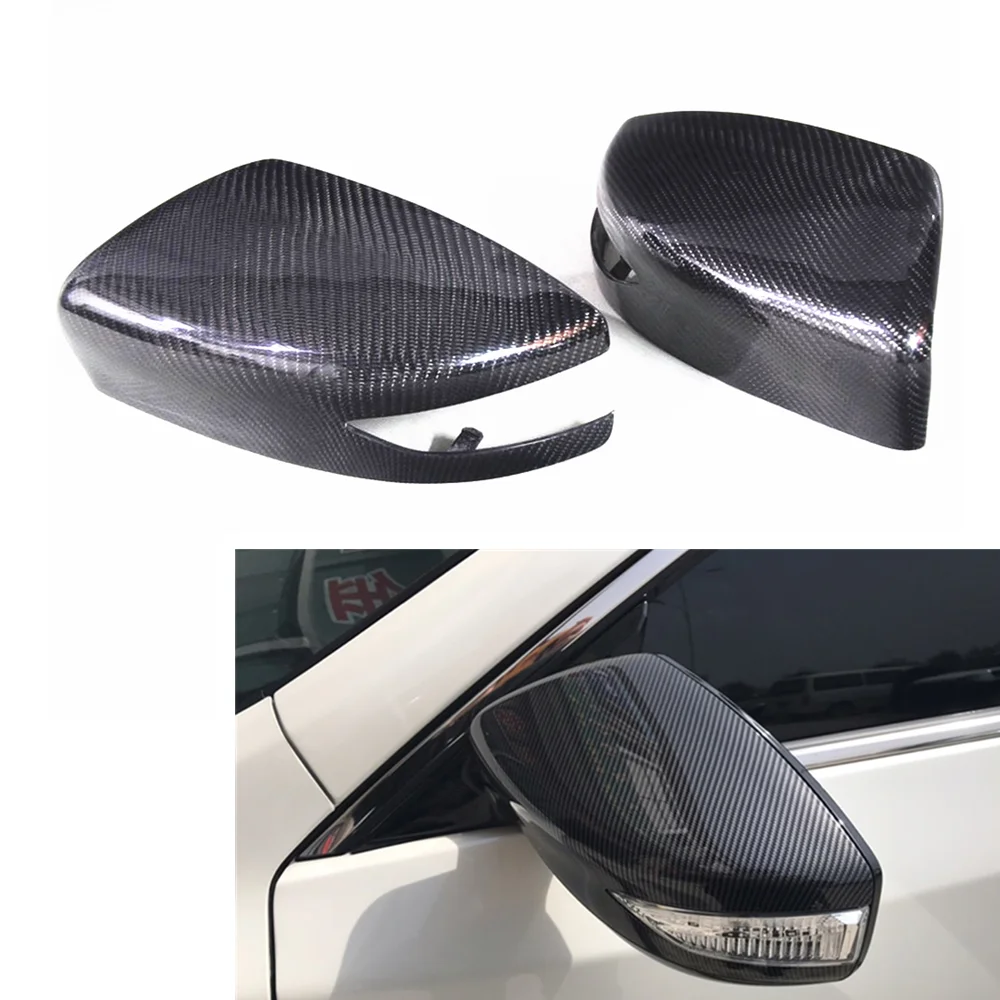 

Mirror Cover For Nissan Altima 2013-2015 Real Carbon Fiber Car Exterior Rear View Caps Case Rearview Reverse Shell Replacement