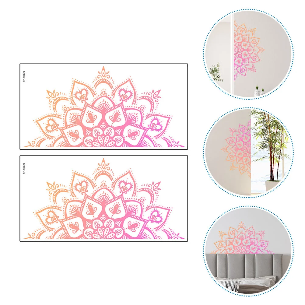 

Wall Mandala Sticker Halfself Room Door Kindergarten Clings Windowdecals Nature Indoor Decorations Household Wallpaper Supply