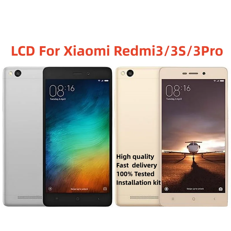 

Original LCD Display for Xiaomi Redmi 3S, Touch Panel Digitizer Assembly, 5.0 in, 2016031