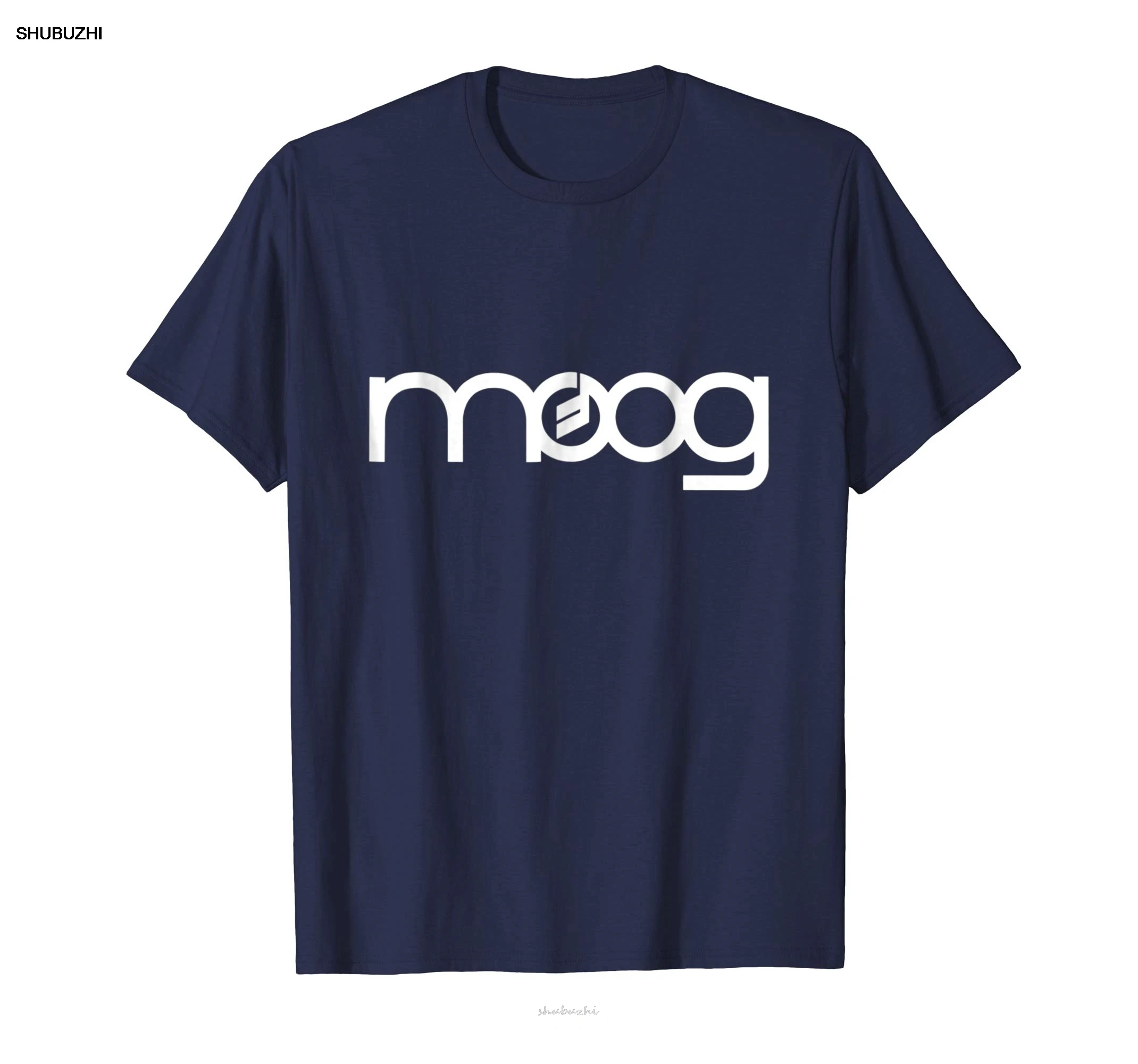 

Fashion Men T shirt Moog Classic Black Logo T Shirt Funny male brand teeshirt men summer cotton t shirt