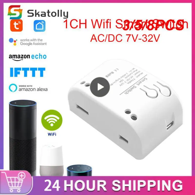 

3/5/8 шт., беспроводной переключатель с Wi-Fi, 10 А