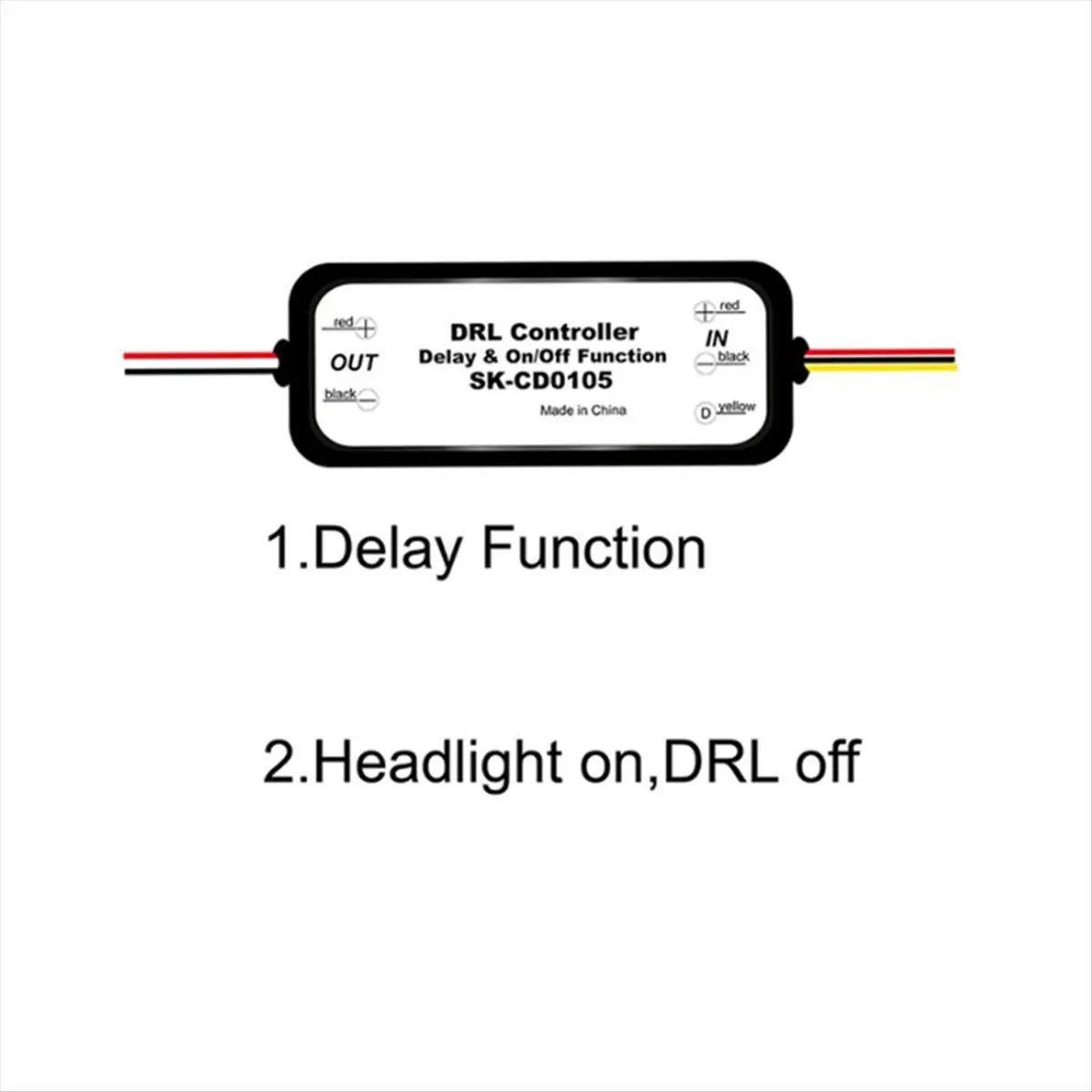 Фото Контроллер DRL DT1999/1Pcs для автомобильных светодиодных дневных ходовых огней, реле-диммер для включения/выключения, 12-18В, контроллер противотуманных фар SK-CD0105 №3