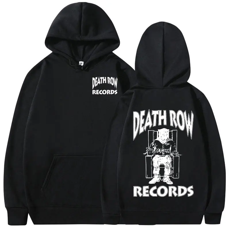

Rapper Tupac 2pac Death Row Records Hoodie Men's Women Aesthetic Hoodies Vintage Hip Hop Hooded Sweatshirts Harajuku Streetwear
