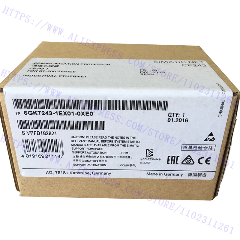 

Оригинальный новый контроллер Plc, быстрая доставка, 6GK7243-1EX01-0XE0