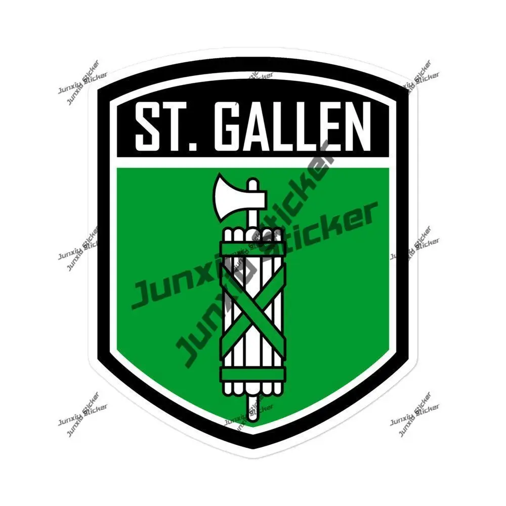 Кантон Святого Гallen Швейцария наклейка флаг Гленлена Швейцарии эмблема с гербом
