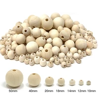 yadelai wooden natural round loose beads decorative beads for decorations making necklace accessories jewelry and diy crafts