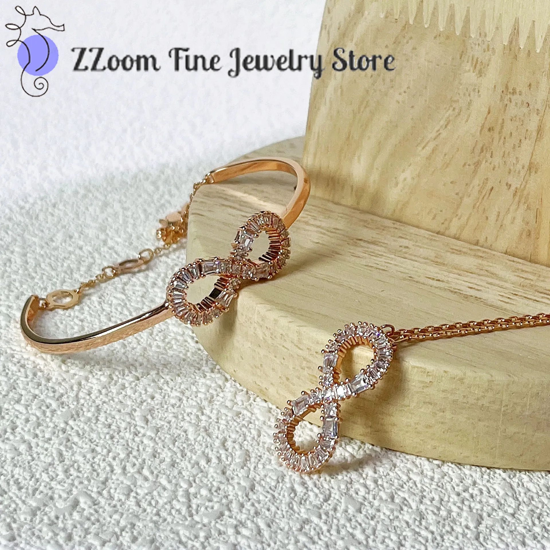 Номер 8 комплект ювелирных изделий высокого качества с кристаллами ожерелье