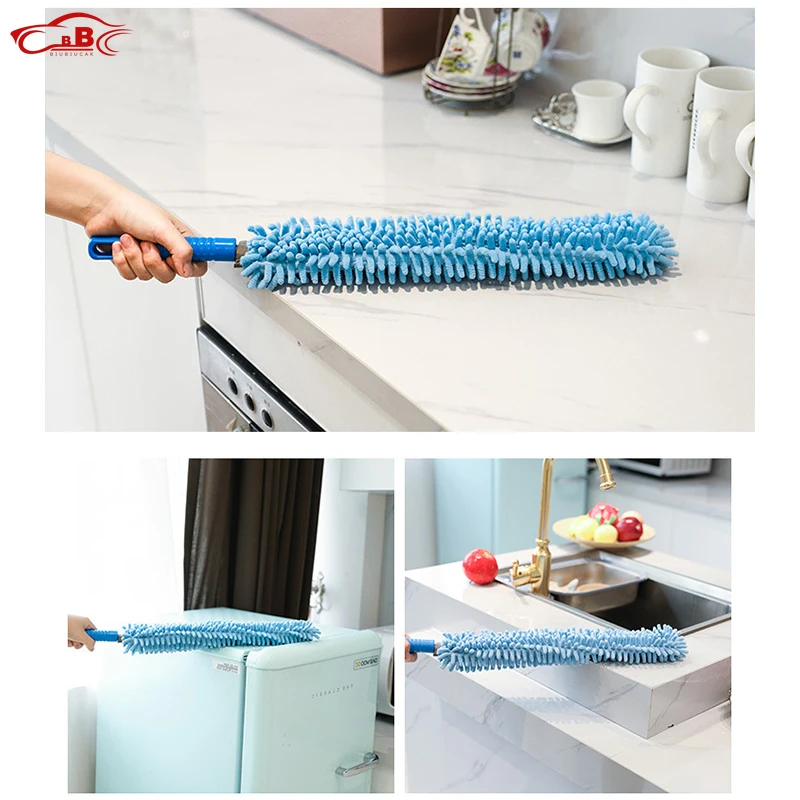 

41cm Curved Bendable Chenille Microfiber Dusting Brush Car Furniture Household Dust Duster Cleaning Brush Home Cleaning Duster