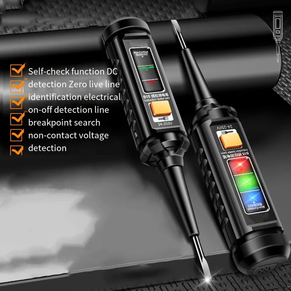 B15 AC25-250V Трехцветный светильник с плоской головкой Многофункциональный тестер